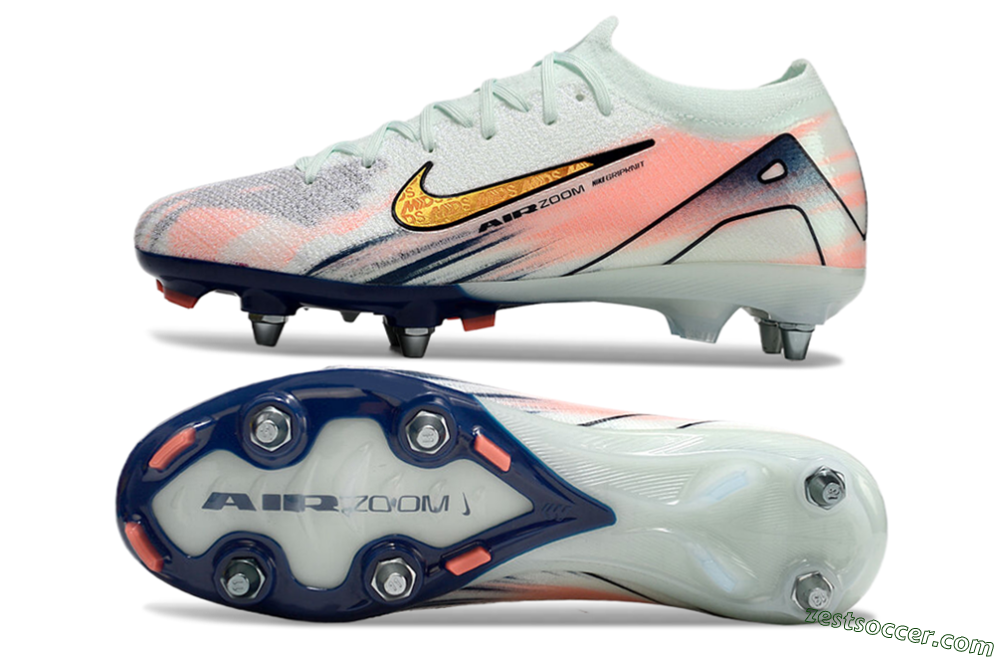 Nike Air Zoom Mercurial Vapor 16 Elite SG Low-Tops Soccer Cleats - Jade/Gold/Blue 1