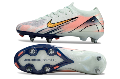 Nike Air Zoom Mercurial Vapor 16 Elite SG Low-Tops Soccer Cleats - Jade/Gold/Blue