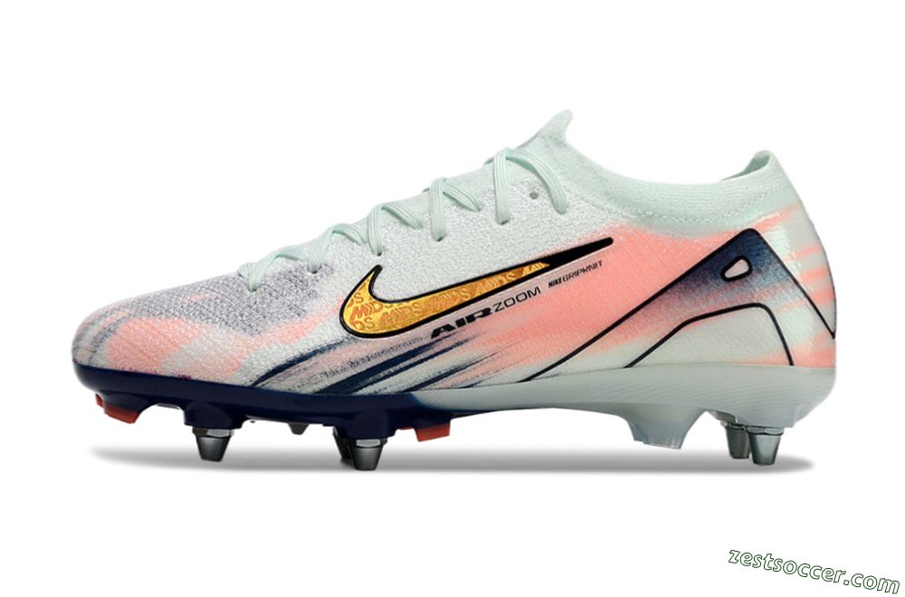 Nike Air Zoom Mercurial Vapor 16 Elite SG Low-Tops Soccer Cleats - Jade/Gold/Blue 2