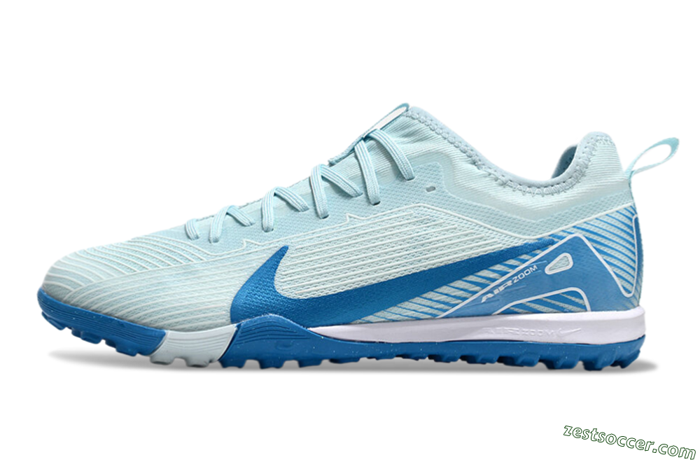 Nike Air Zoom Mercurial Vapor 16 Elite TF Low-Tops Soccer Shoes - Jade/Blue/White 2