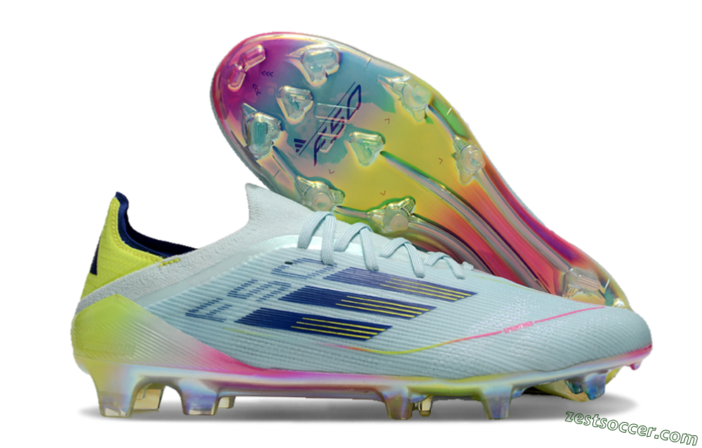 Adidas F50 Elite FG Low-Tops Soccer Cleats - Jade/Blue/Gold/Pink 0