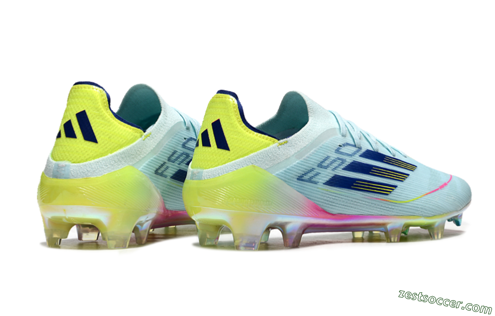 Adidas F50 Elite FG Low-Tops Soccer Cleats - Jade/Blue/Gold/Pink 6