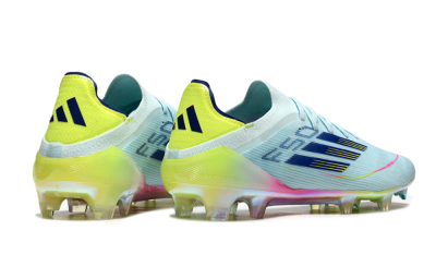 Adidas F50 Elite FG Low-Tops Soccer Cleats - Jade/Blue/Gold/Pink