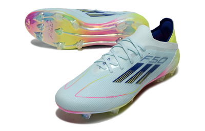 Adidas F50 Elite FG Low-Tops Soccer Cleats - Jade/Blue/Gold/Pink
