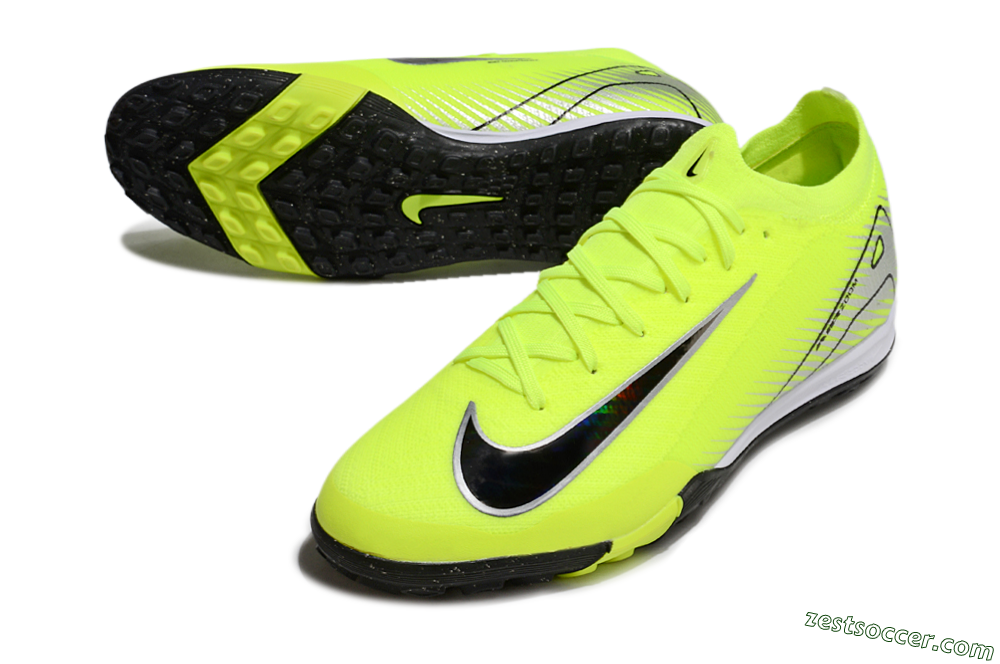 Nike Air Zoom Mercurial Vapor 16 Elite TF Low-Tops Soccer Shoes - Yellow/Black/Silver 3