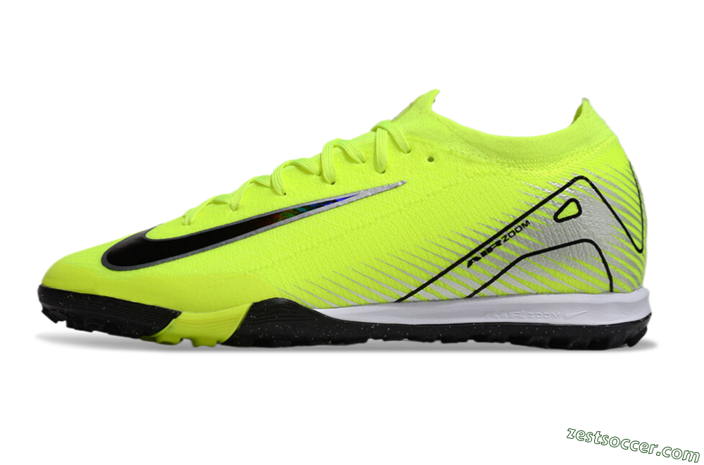 Nike Air Zoom Mercurial Vapor 16 Elite TF Low-Tops Soccer Shoes - Yellow/Black/Silver 2