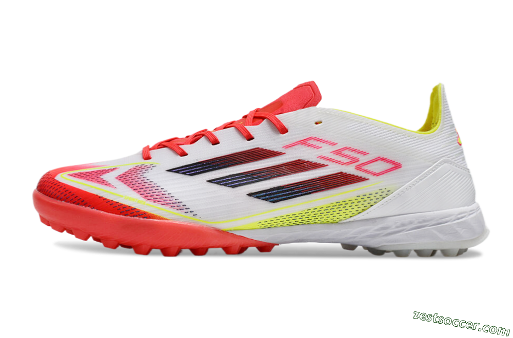 Adidas F50 Elite TF Low-Tops Soccer Shoes - White/Red/Yellow 0