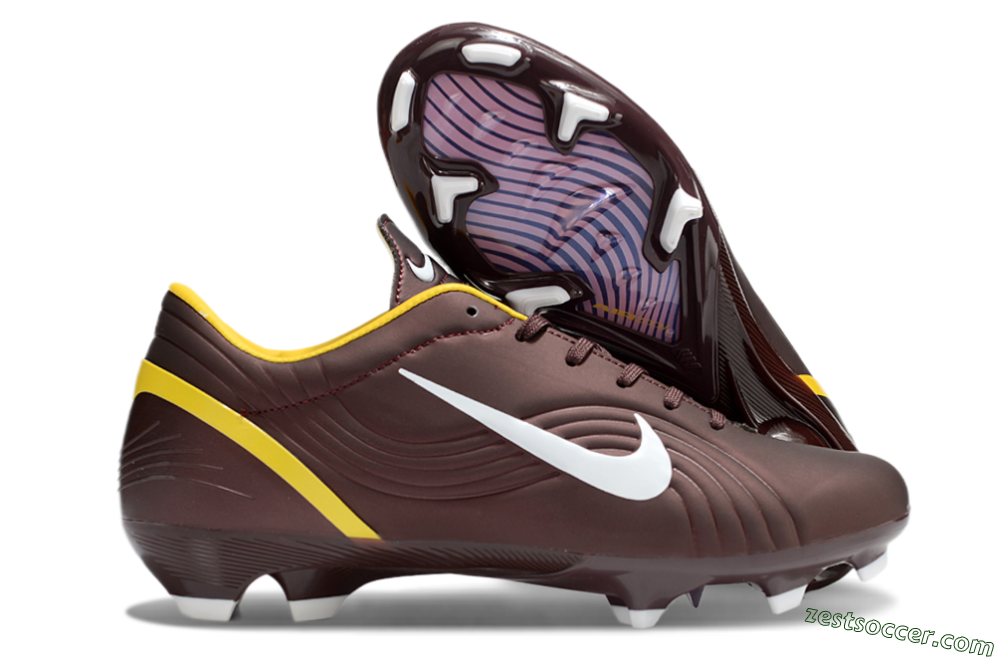 Nike Air Zoom Mercurial Vapor 16 Elite FG Low-Tops Soccer Cleats - Brown/White/Yellow 0