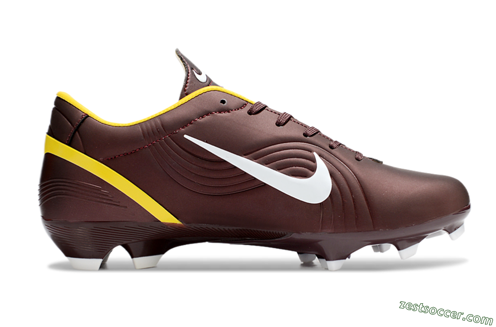 Nike Air Zoom Mercurial Vapor 16 Elite FG Low-Tops Soccer Cleats - Brown/White/Yellow 5