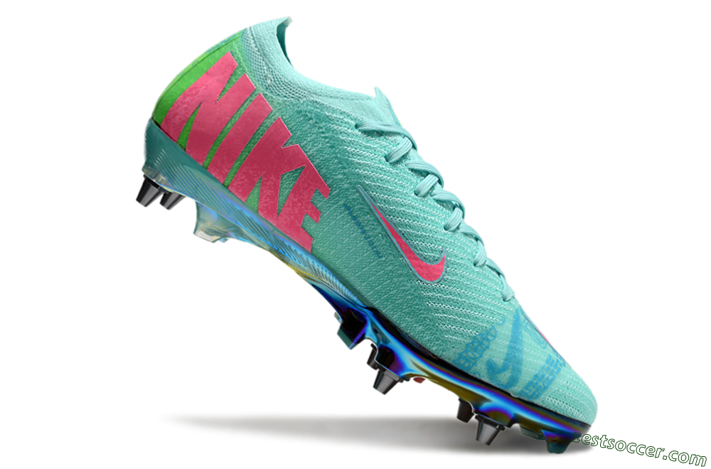 Nike Air Zoom Mercurial Vapor 16 Elite SG Low-Tops Soccer Cleats - Jade/Pink/Gold 4