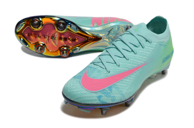 Nike Air Zoom Mercurial Vapor 16 Elite SG Low-Tops Soccer Cleats - Jade/Pink/Gold
