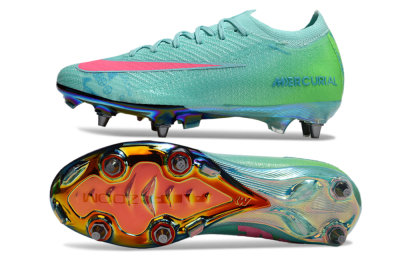 Nike Air Zoom Mercurial Vapor 16 Elite SG Low-Tops Soccer Cleats - Jade/Pink/Gold