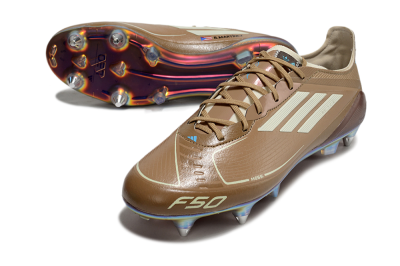 Messi x Adidas F50 Elite SG Low-Tops Soccer Cleats - Brown/White/Blue