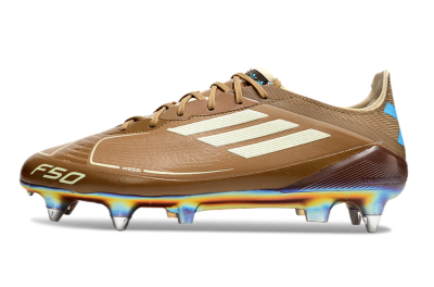 Messi x Adidas F50 Elite SG Low-Tops Soccer Cleats - Brown/White/Blue
