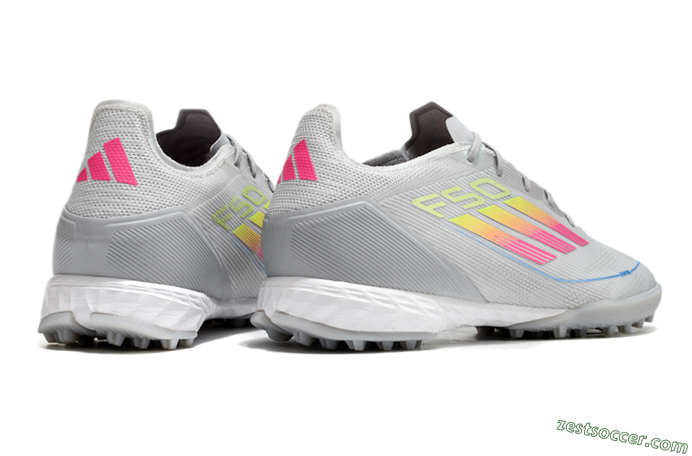 Adidas F50 Pro TF Low-Tops Soccer Shoes - Grey/Gold/Pink 6
