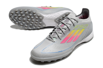 Adidas F50 Pro TF Low-Tops Soccer Shoes - Grey/Gold/Pink