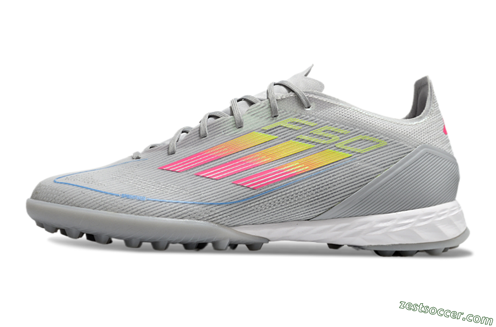 Adidas F50 Pro TF Low-Tops Soccer Shoes - Grey/Gold/Pink 2