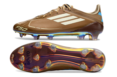 Messi x Adidas F50 Elite FG Low-Tops Soccer Cleats - Brown/White/Blue