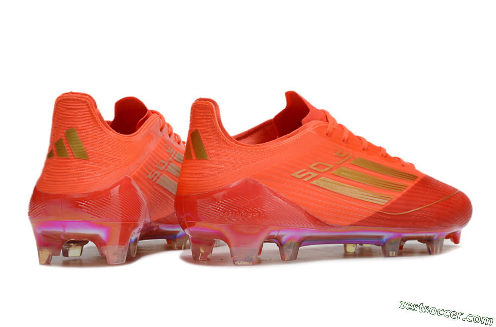 Adidas F50 Elite FG Low-Tops Soccer Cleats - Red/Gold 6