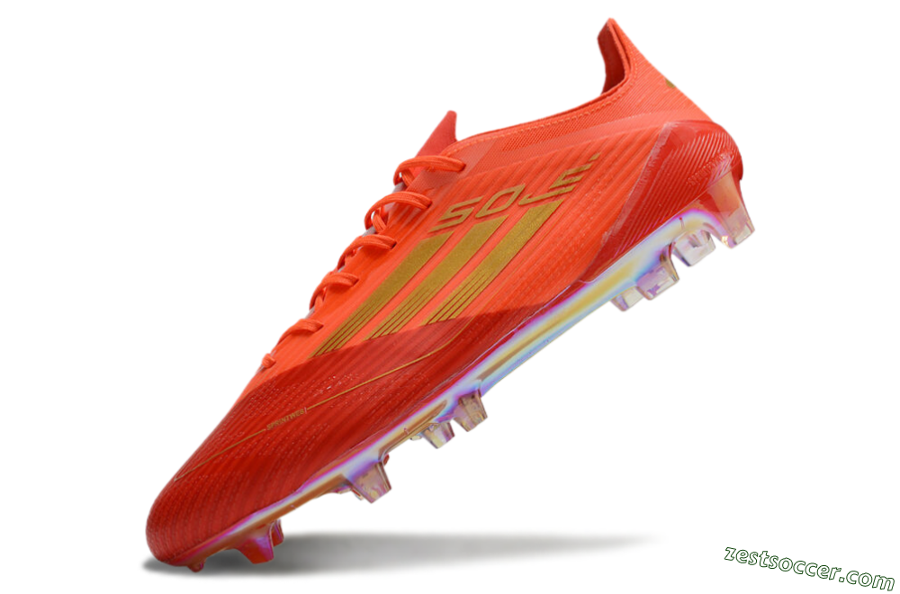 Adidas F50 Elite FG Low-Tops Soccer Cleats - Red/Gold 5