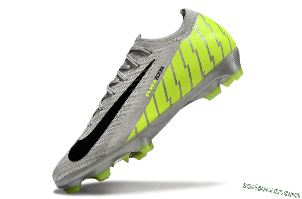Nike Air Zoom Mercurial Vapor 16 Elite FG Low-Tops Soccer Cleats - Grey/Black/Yellow 5