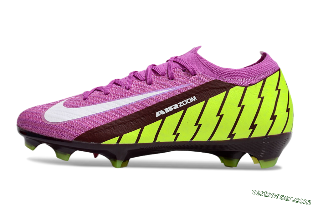 Nike Air Zoom Mercurial Vapor 16 Elite FG Low-Tops Soccer Cleats - Pink/White/Yellow 2