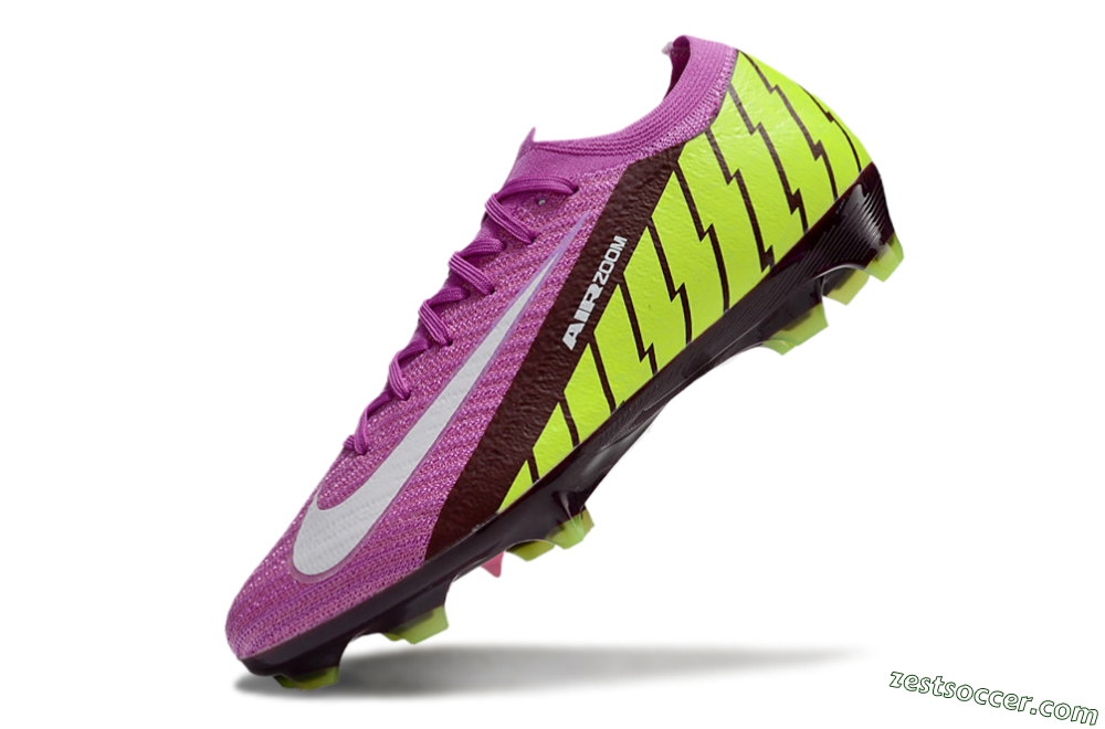 Nike Air Zoom Mercurial Vapor 16 Elite FG Low-Tops Soccer Cleats - Pink/White/Yellow 5