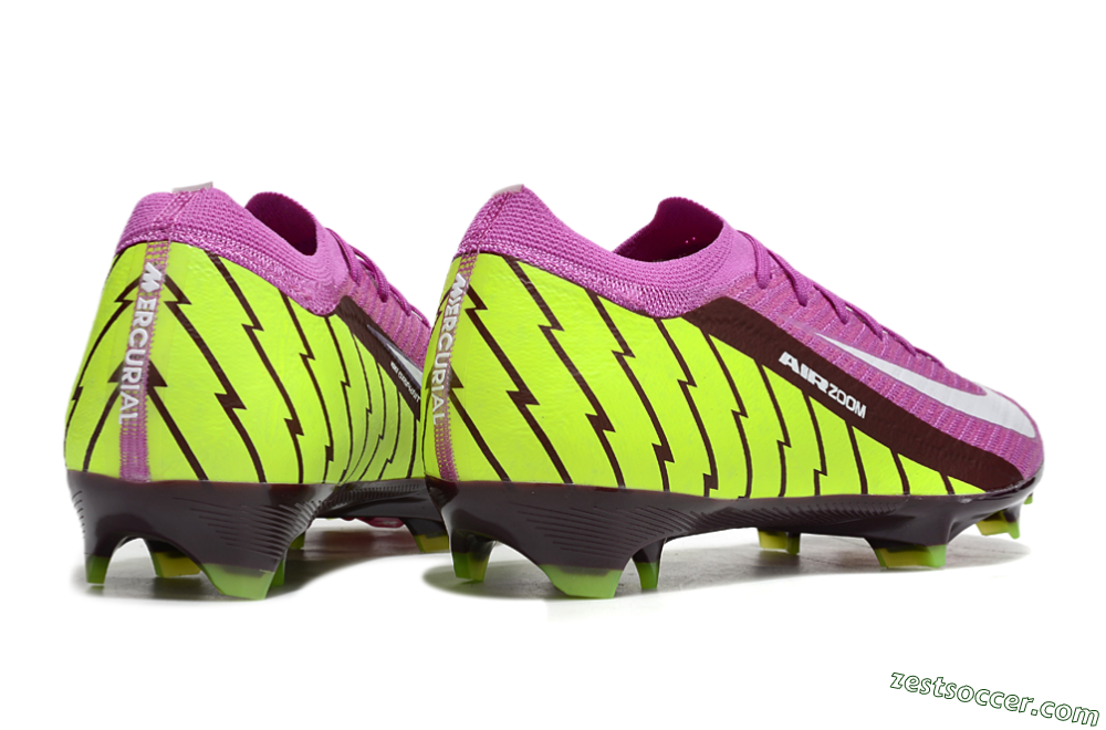 Nike Air Zoom Mercurial Vapor 16 Elite FG Low-Tops Soccer Cleats - Pink/White/Yellow 6