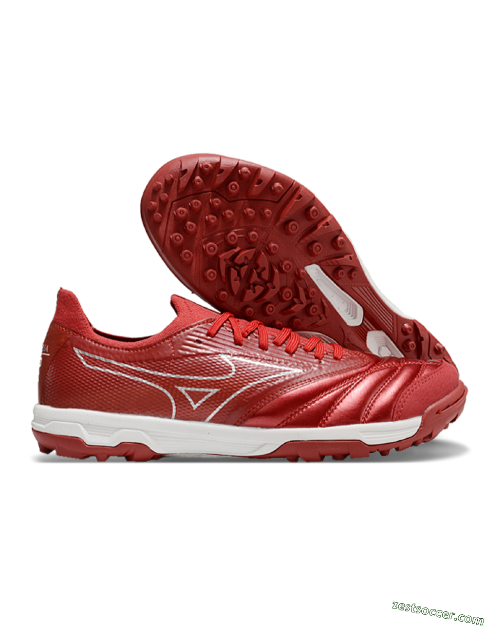 Mizuno Morelia Neo Sala TF Low-Tops Soccer Shoes - Red/Gold/White 0