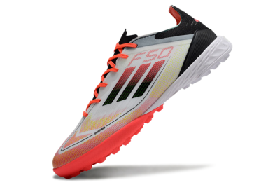 Adidas F50 Elite TF Low-Tops Soccer Shoes - White/Red/Yellow
