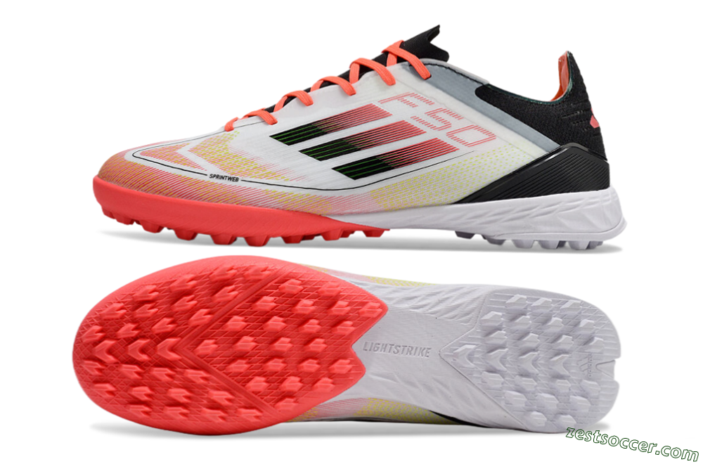 Adidas F50 Elite TF Low-Tops Soccer Shoes - White/Red/Yellow 1