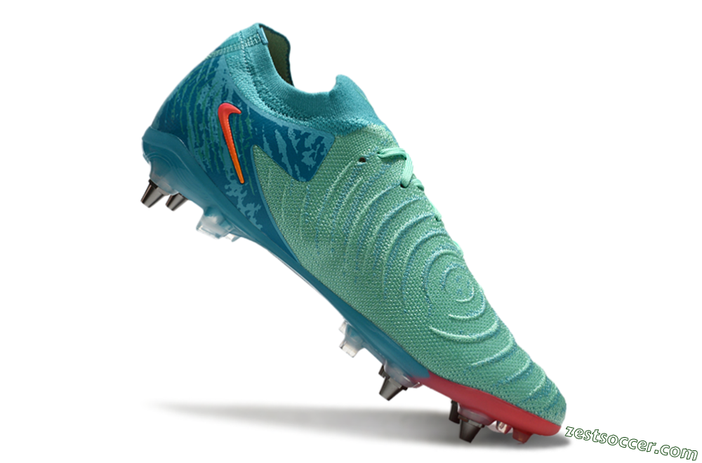 Nike Phantom Luna Elite SG Low-Tops Soccer Cleats - Jade/Red/Blue 4