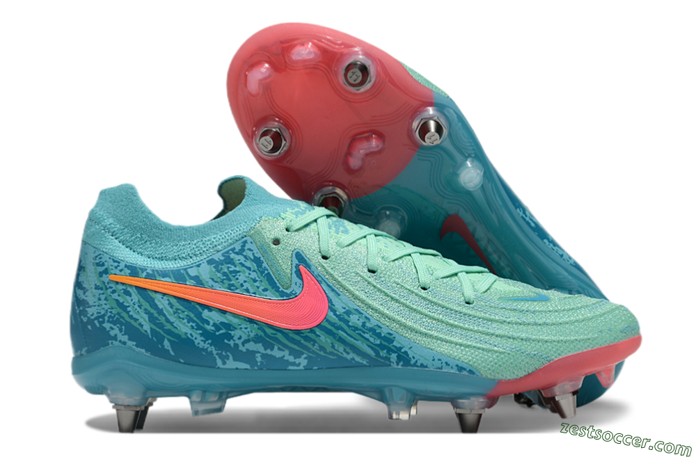 Nike Phantom Luna Elite SG Low-Tops Soccer Cleats - Jade/Red/Blue 0