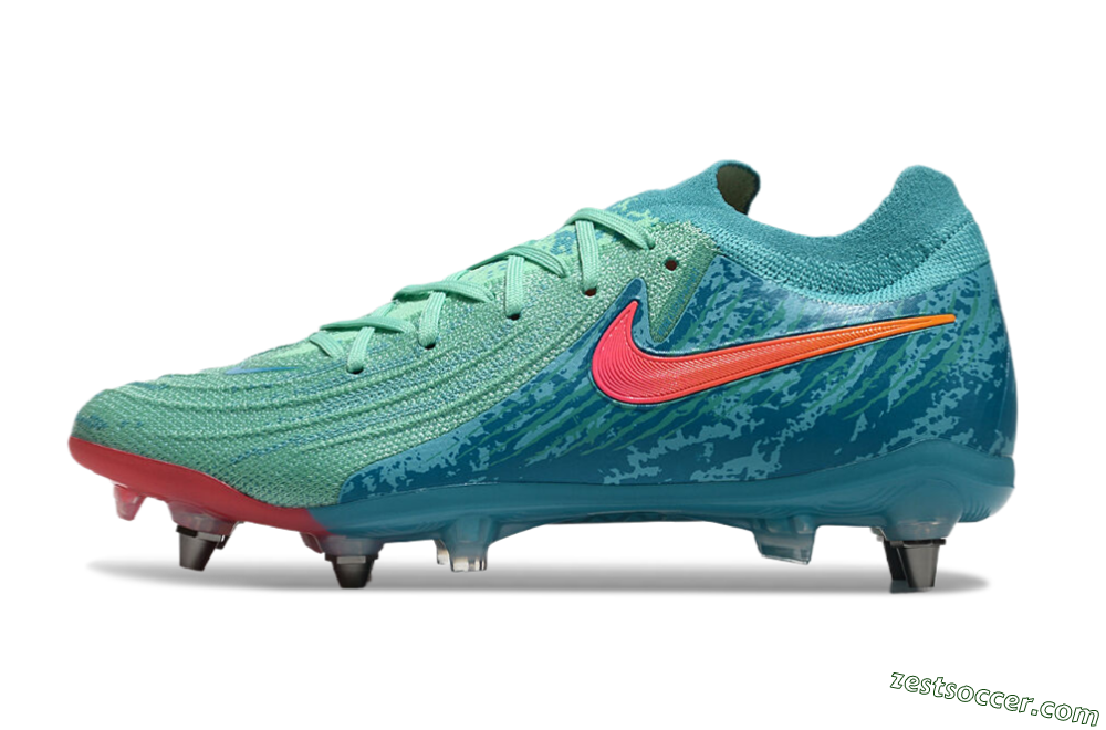 Nike Phantom Luna Elite SG Low-Tops Soccer Cleats - Jade/Red/Blue 2