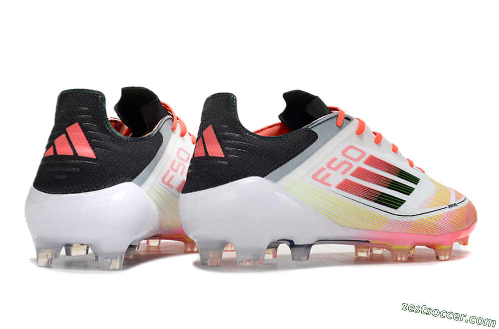 Adidas F50 Elite FG Low-Tops Soccer Cleats - White/Red/Yellow 6