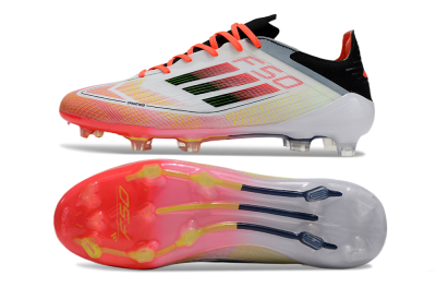 Adidas F50 Elite FG Low-Tops Soccer Cleats - White/Red/Yellow