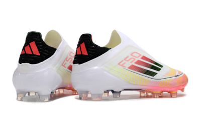 Adidas F50 Elite Laceless FG Low-Tops Soccer Cleats - White/Red/Yellow