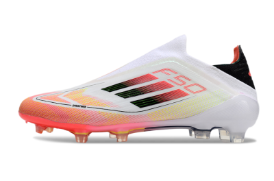 Adidas F50 Elite Laceless FG Low-Tops Soccer Cleats - White/Red/Yellow