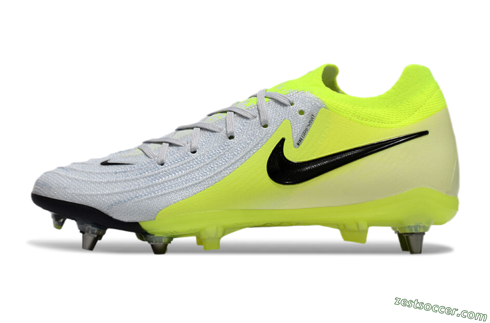 Nike Phantom Luna Elite SG Low-Tops Soccer Cleats - Grey/Yellow/Black 2