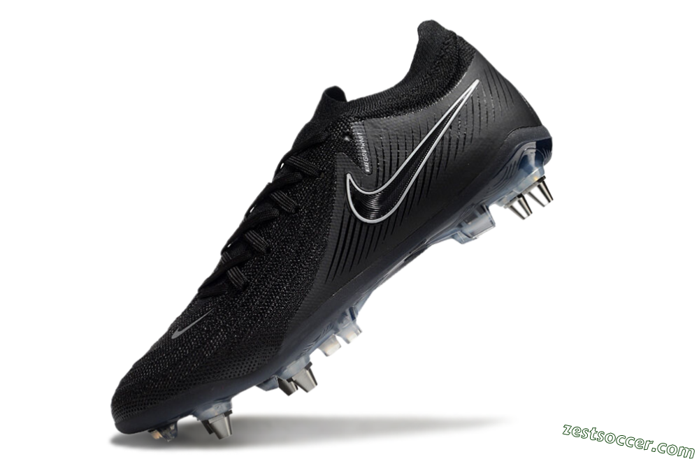 Nike Phantom Luna Elite SG Low-Tops Soccer Cleats - Black/White/Blue 5