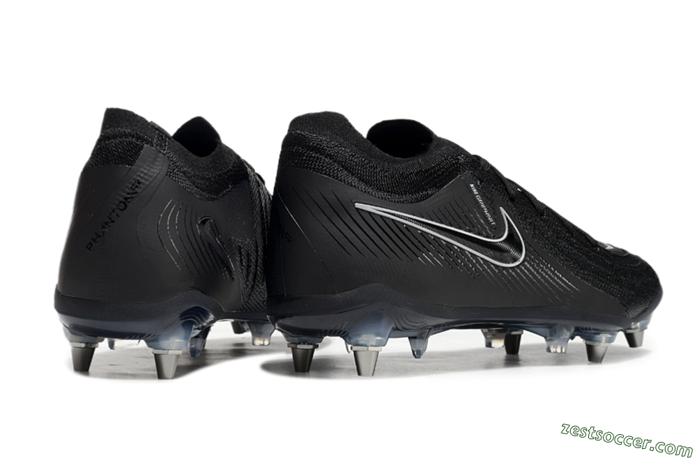 Nike Phantom Luna Elite SG Low-Tops Soccer Cleats - Black/White/Blue 6
