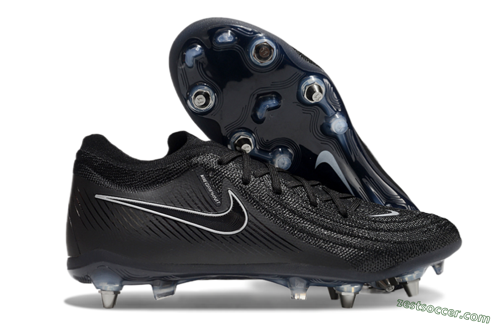 Nike Phantom Luna Elite SG Low-Tops Soccer Cleats - Black/White/Blue 0