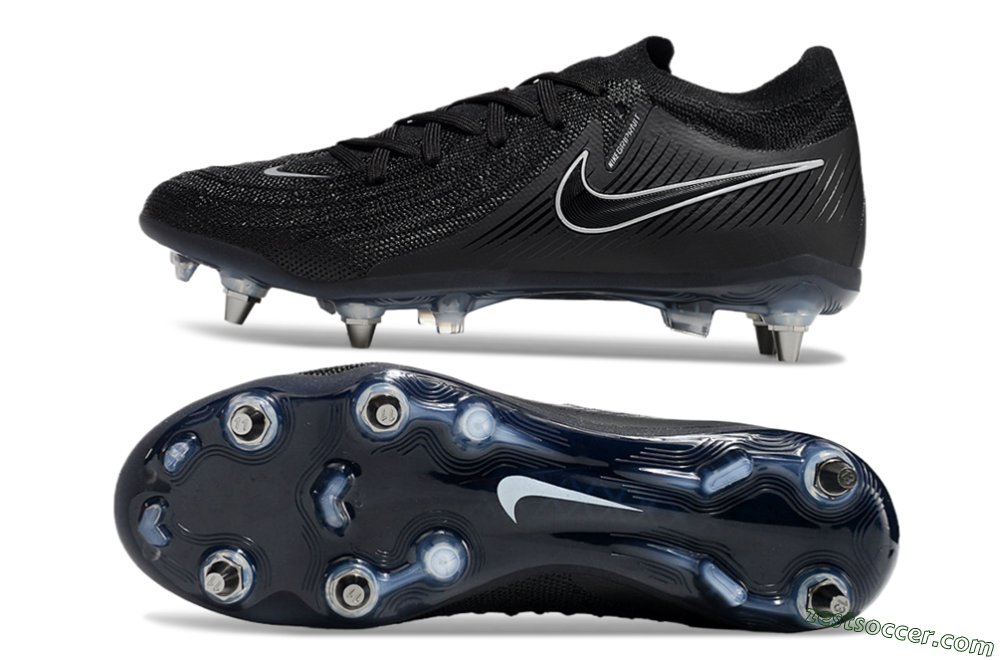 Nike Phantom Luna Elite SG Low-Tops Soccer Cleats - Black/White/Blue 1