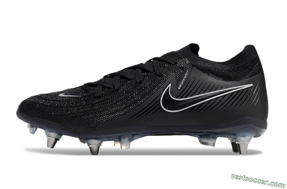 Nike Phantom Luna Elite SG Low-Tops Soccer Cleats - Black/White/Blue 2