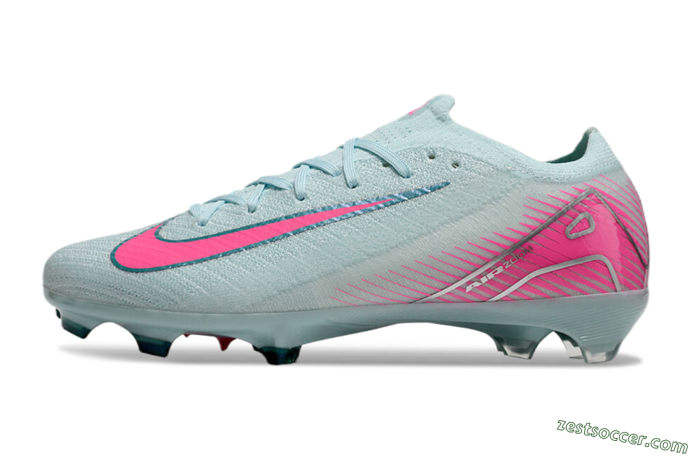 Nike Air Zoom Mercurial Vapor 16 Elite FG Low-Tops Soccer Cleats - Jade/Pink/Silver 4