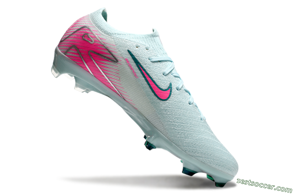 Nike Air Zoom Mercurial Vapor 16 Elite FG Low-Tops Soccer Cleats - Jade/Pink/Silver 2