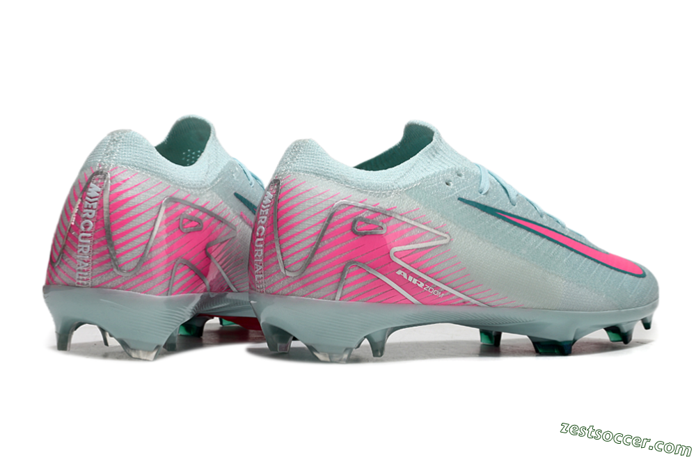 Nike Air Zoom Mercurial Vapor 16 Elite FG Low-Tops Soccer Cleats - Jade/Pink/Silver 1