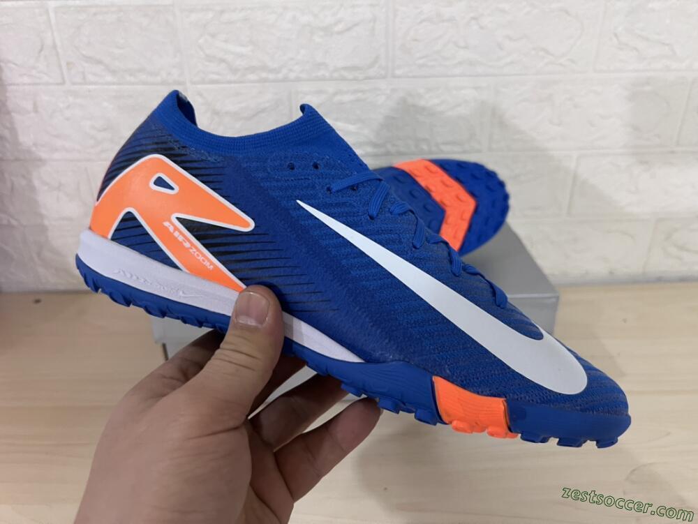 Nike Air Zoom Mercurial Vapor 16 Elite TF Low-Tops Soccer Shoes - Blue/White/Orange
