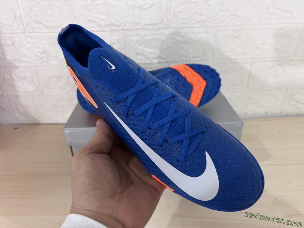 Nike Air Zoom Mercurial Vapor 16 Elite TF Low-Tops Soccer Shoes - Blue/White/Orange