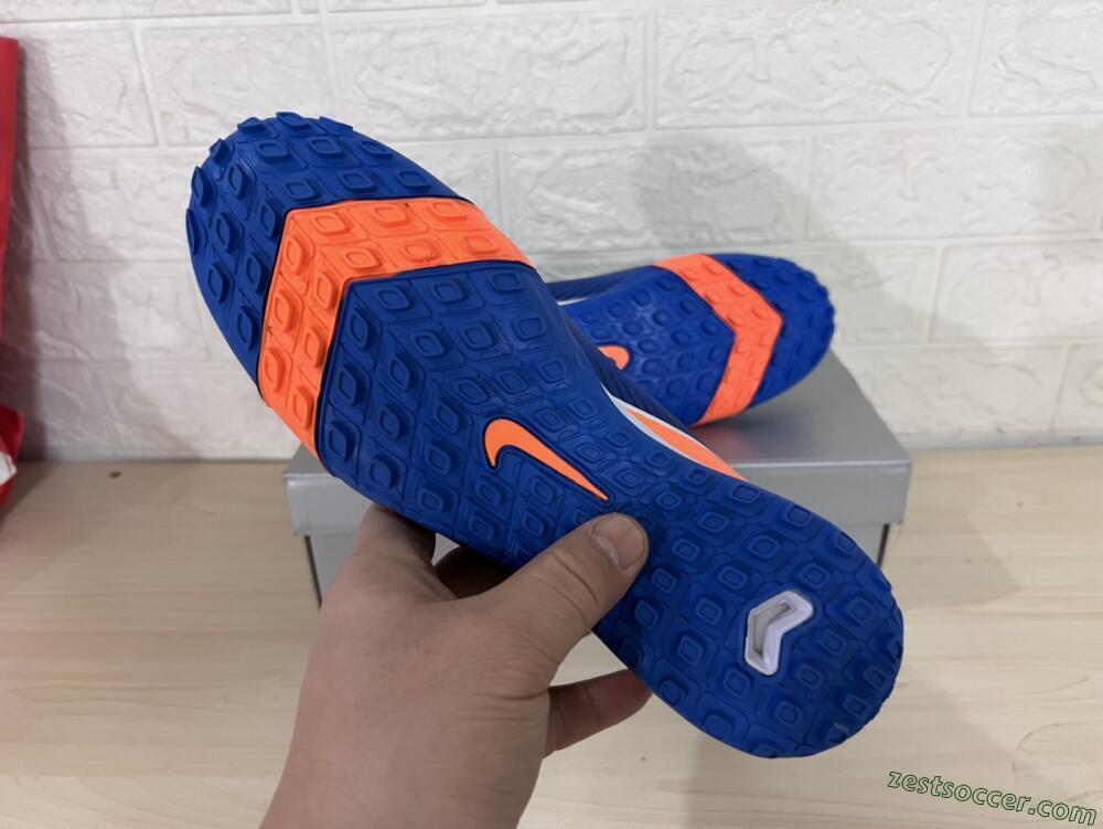 Nike Air Zoom Mercurial Vapor 16 Elite TF Low-Tops Soccer Shoes - Blue/White/Orange